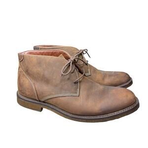 Johnston Murphy Mens Copeland Chukka Boots Nubuck Leather Brown Sz 10